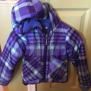 Girls Columbia Reversible winter jacket.